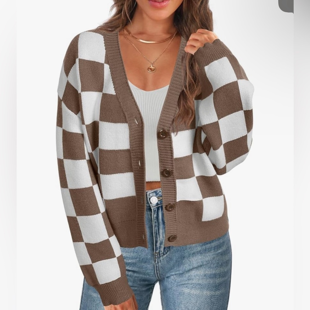MEROKEETY Women's Cropped Cardigan Sweater